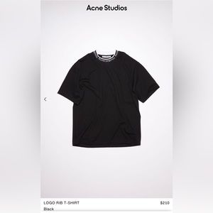 Acne studios logo rib tshirt